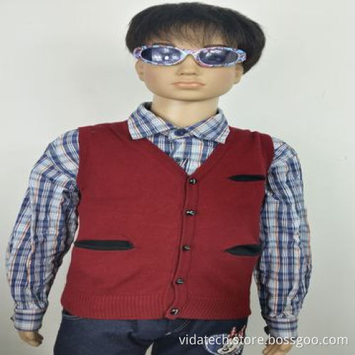 Kid's wool knitted vest, available in various sizes, styles, colors and fabric